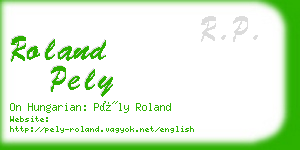 roland pely business card